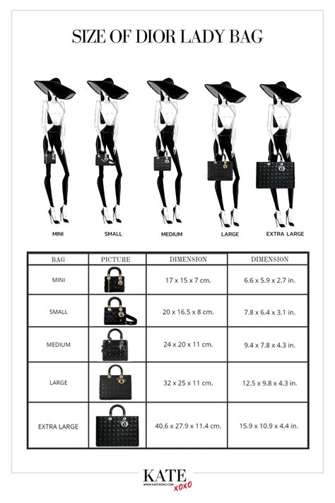 lady dior vault size chart